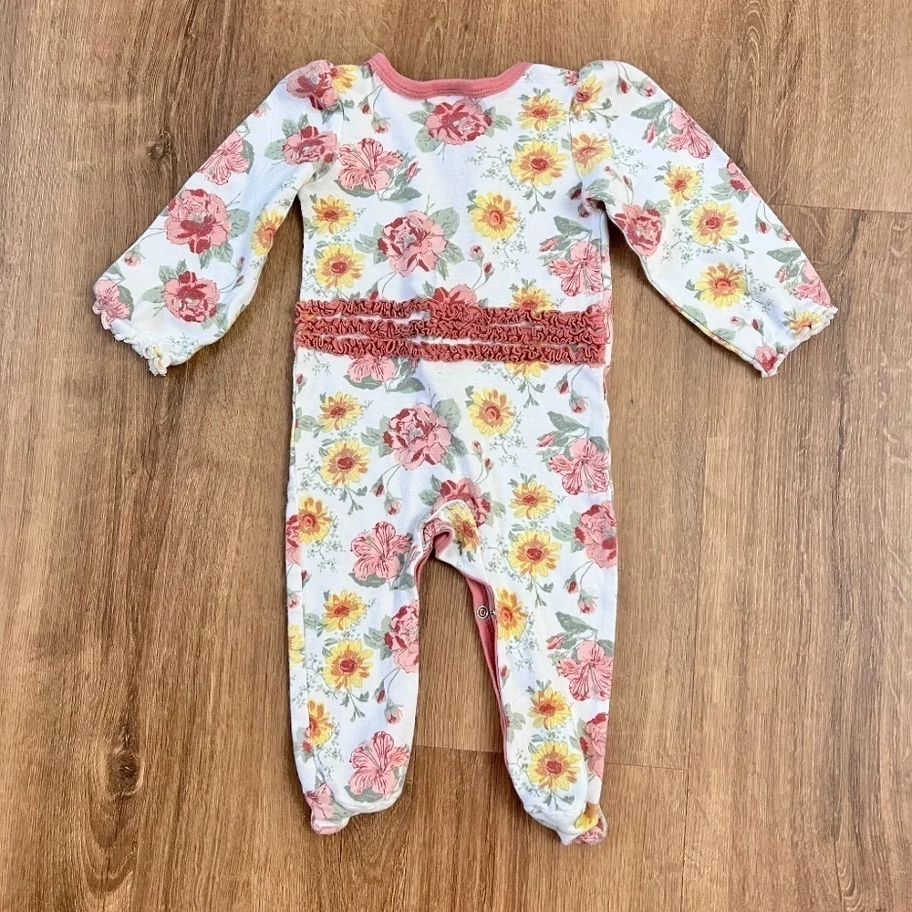 Laura Ashley Floral Baby long sleeve Onesie Sz 6-9M
